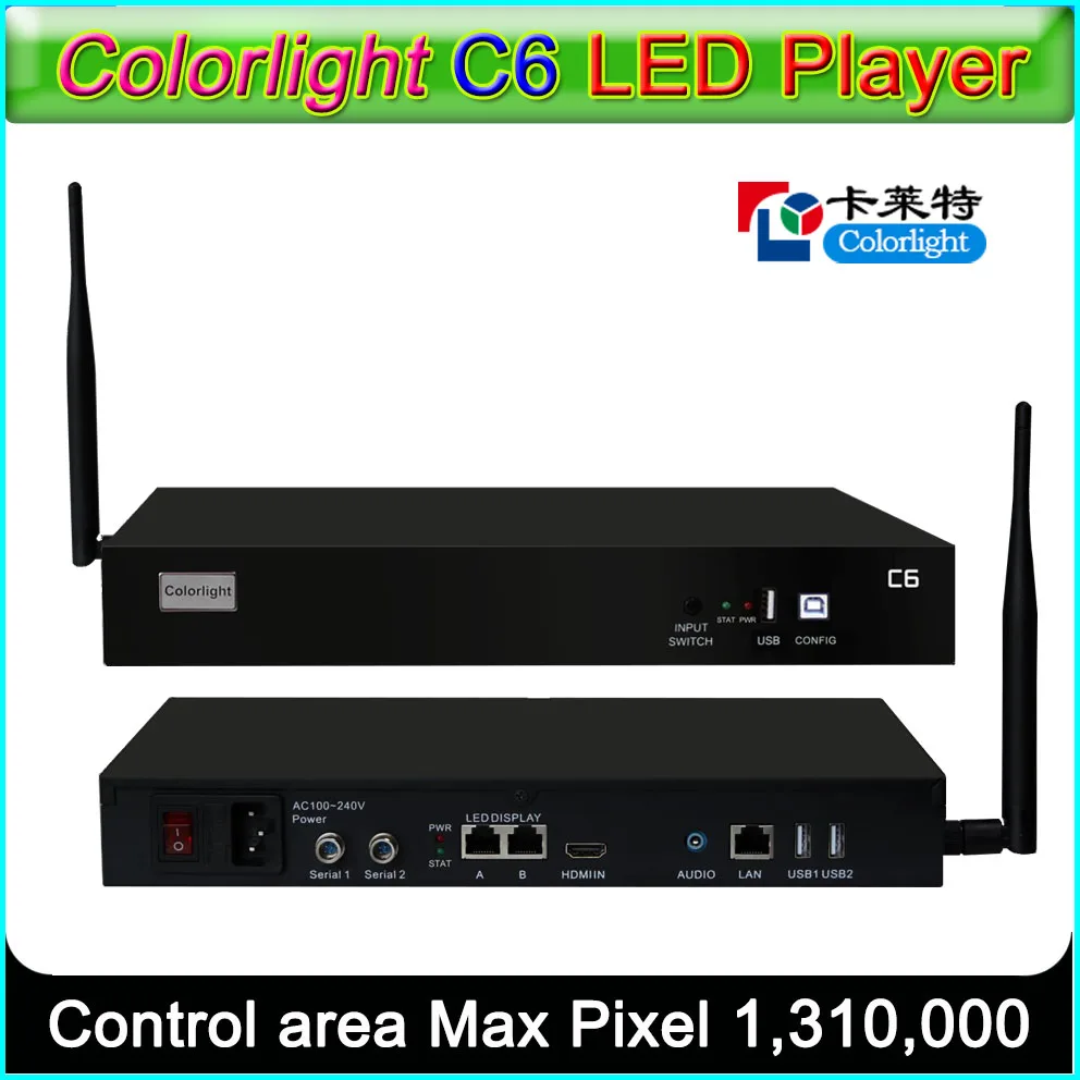 

Colorlight C6 LED Player Asynchronous LED sender box Supported all Colorlight LED receiving card