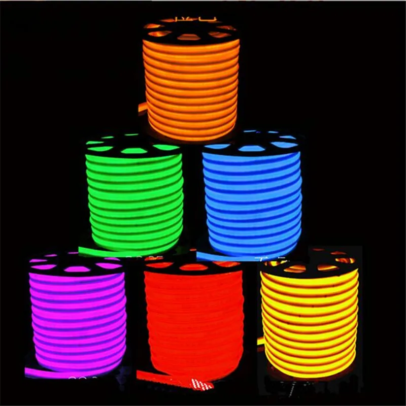 

10M Flexible LED Neon Light 2835 SMD LED Neon Strip Rope Light DC12V/24V/AC85-265V IP68 LED Indoor Outdoor Decoration Lighting