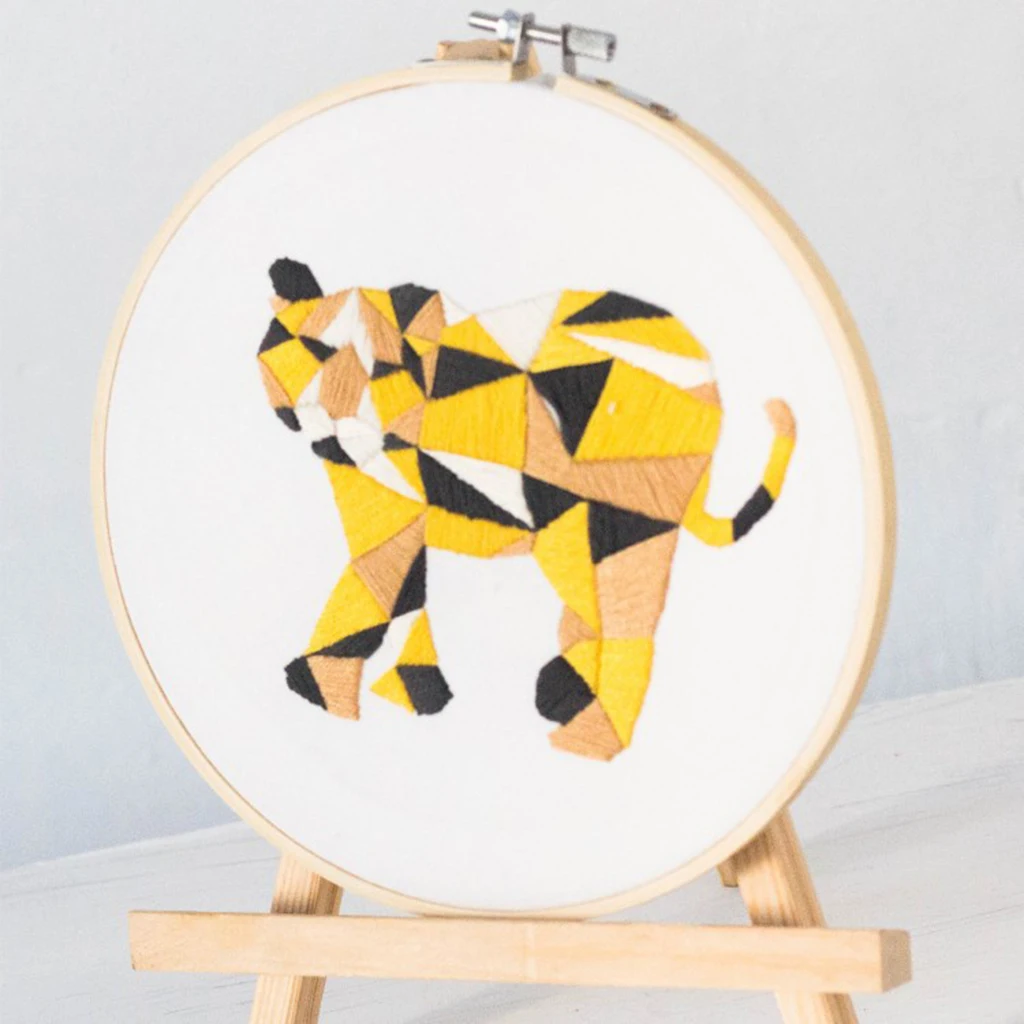 DIY Animals Pattern Embroidery Kits for Beginner Needlework 3D Cross Stitch Embroidery Set Craft Sewing Accessories