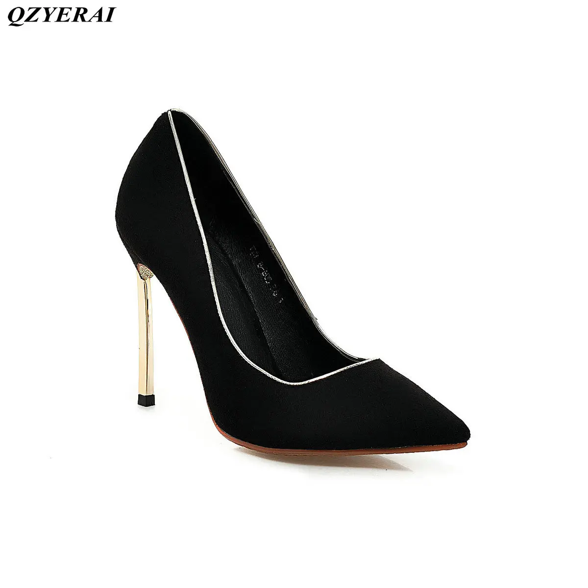 QZYERAI New metal high heel font b women s b font single font b shoes b