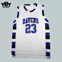 MM MASMIG One Tree Hill Nathan Scott 23 Ravens Basquete Jersey White S-3XL