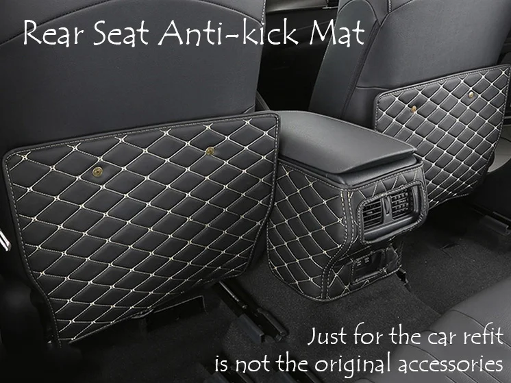 Car Cushion Armrest Rear Seat Kick anti kick Pad Mat Cover Case Sticker