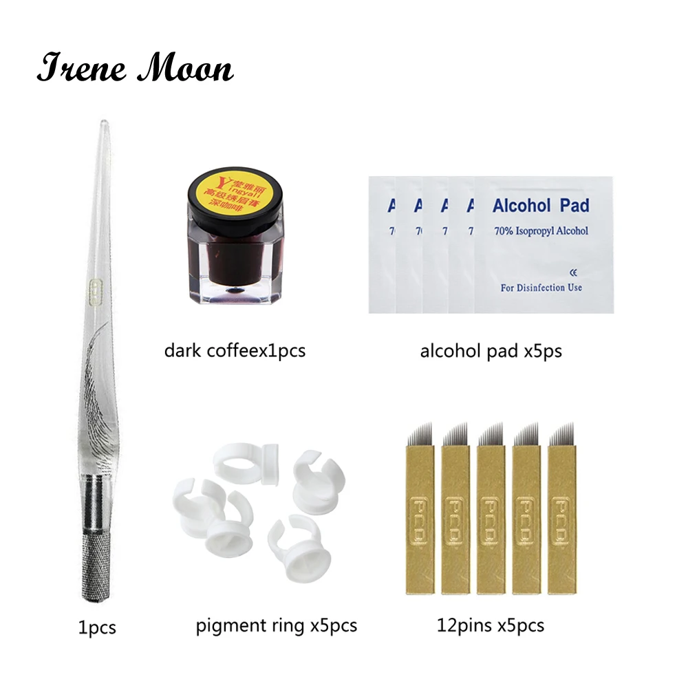 3D Microblading Eyebrow Tattoo Kit Permanent Makeup Microblading Accessories 3d Eyebrow Ink Set Microblading Tattoo Pen Ink