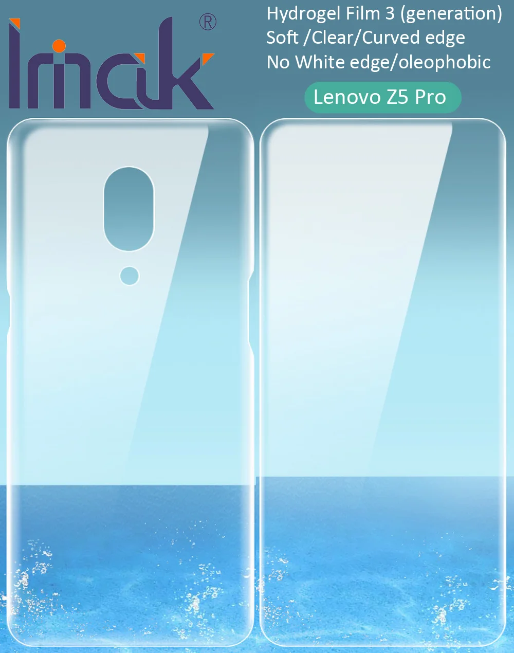 Гидрогелевая пленка imak 3 III для Lenovo Z5 Pro GT прозрачная защитная задней и