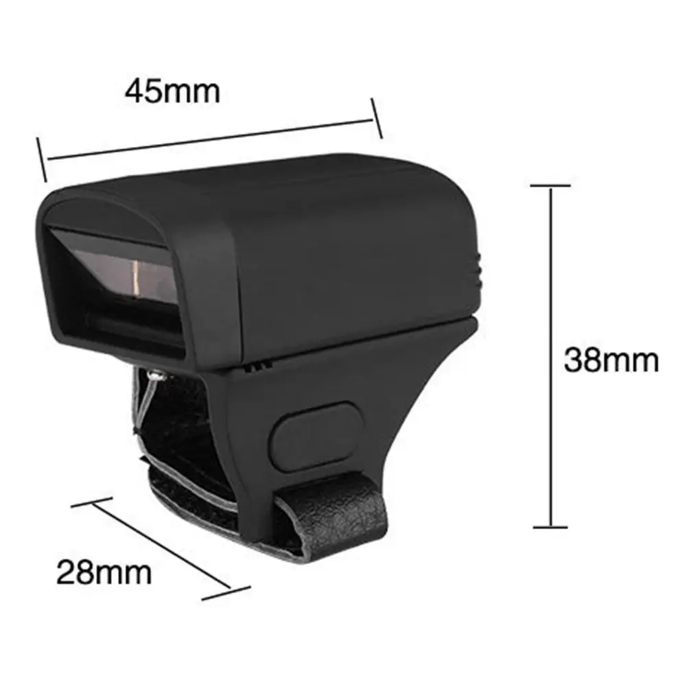 

BEESCLOVER Finger Wearable Ring 1D/2D Small Barcode Scanner / Bluetooth 1D Barcode Scan Gun For Commercial POS System r20