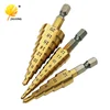 3pcs 3-12mm 4-12mm 4-20mm Titanium Step Drill Bits HSS 4241 Power Drills Tools ► Photo 1/6