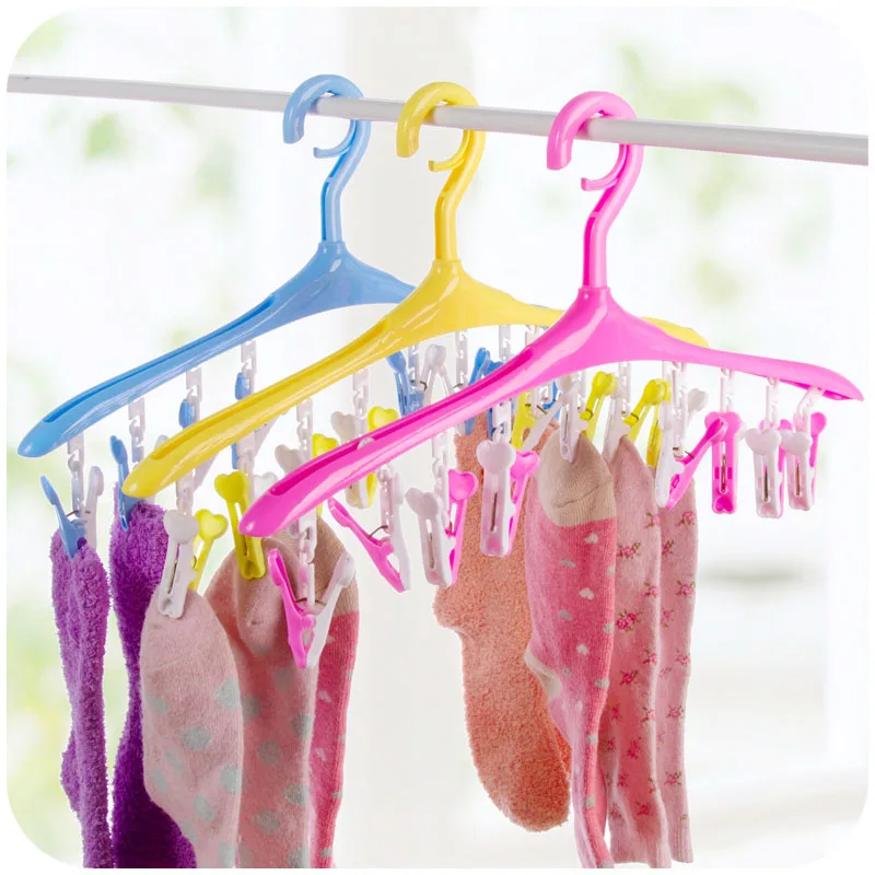 8 clamours windproof cord lock multifunctional hanger plastic clothes