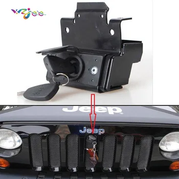 

Black Hood Lock Car Anti-Theft Security Key Kit Assembly For Jeep for Wrangler JK 2007-2016 Car Accessories Replacement Parts