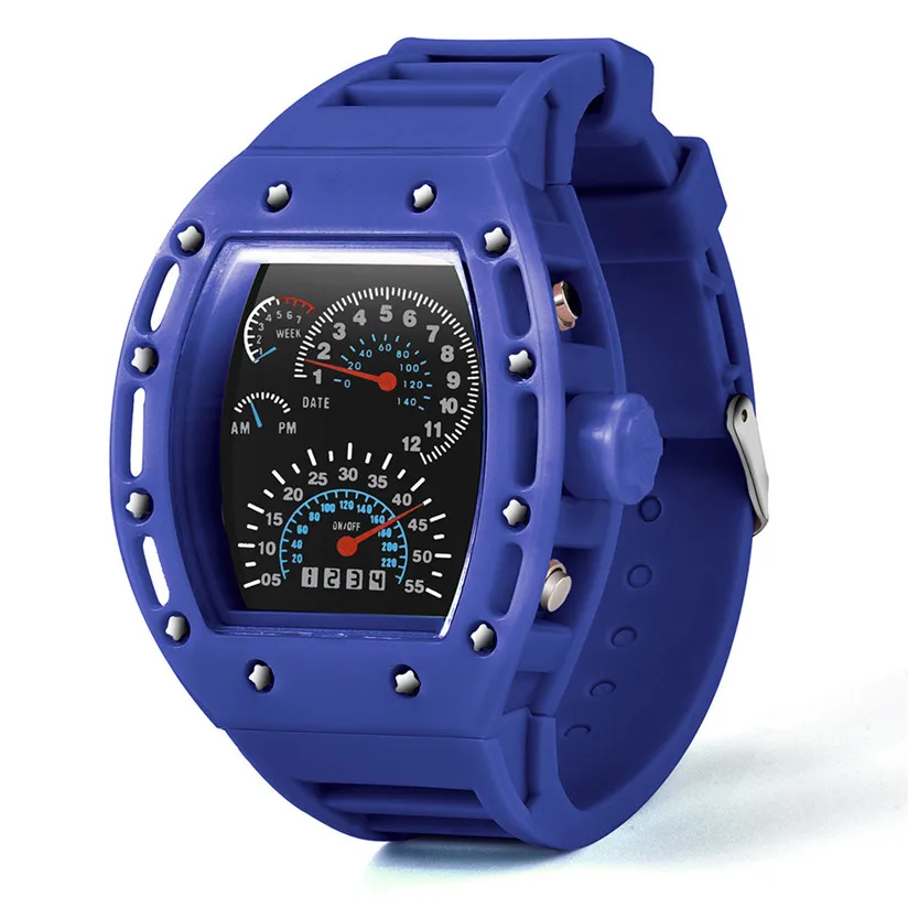 

New Brand Fashion Casual Business Women's Men's Watch Luxur LED Date Watch Sport Quartz Wrist Men Analog Digital Army MilitaryP6