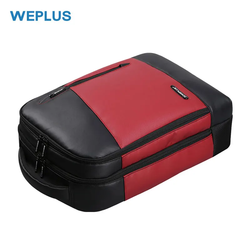 Кожаный рюкзак WEPLUS для ноутбука дорожная сумка с защитой от кражи школьный ранец