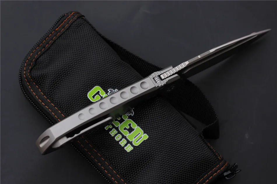 Green thorn Anax bearing folding knife hunting knife (7)