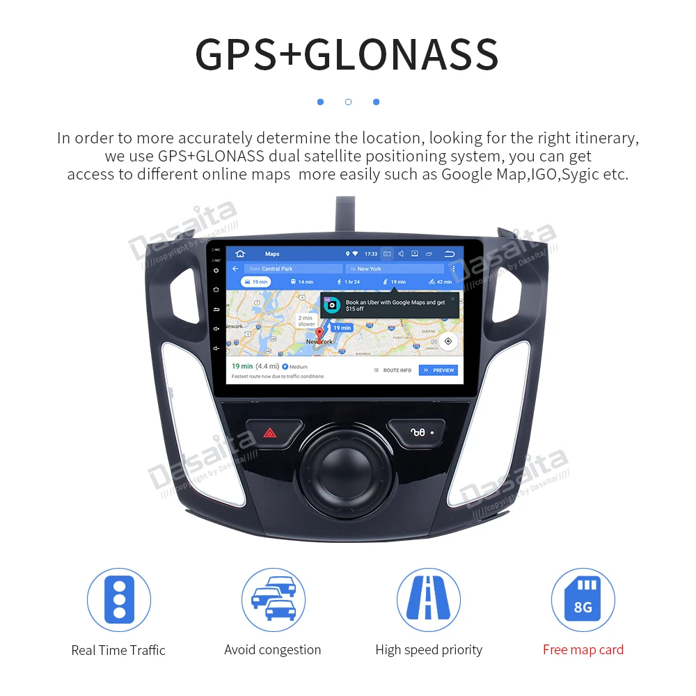 Sale Autoradio GPS for Ford Focus 2012 2013 2014 2015 Android 8.0 Radio with IPS Screen RDS Navigation Multimedia WIFI BT 8-Core 32gb 0