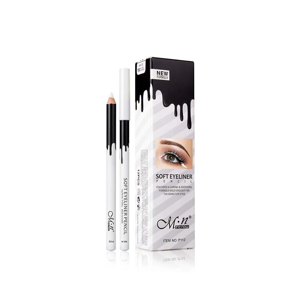 12pcs/set white under waterline eyeliner pencil waterproof highlighter