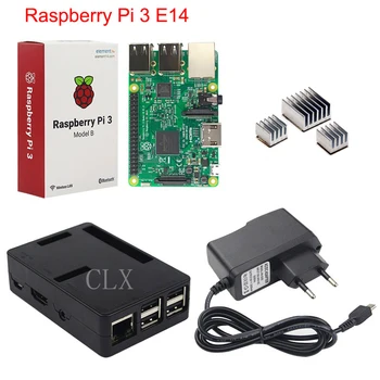 

Raspberry Pi 3 +case+ Power + Heat Sink for Raspberry pi 3 free shipping