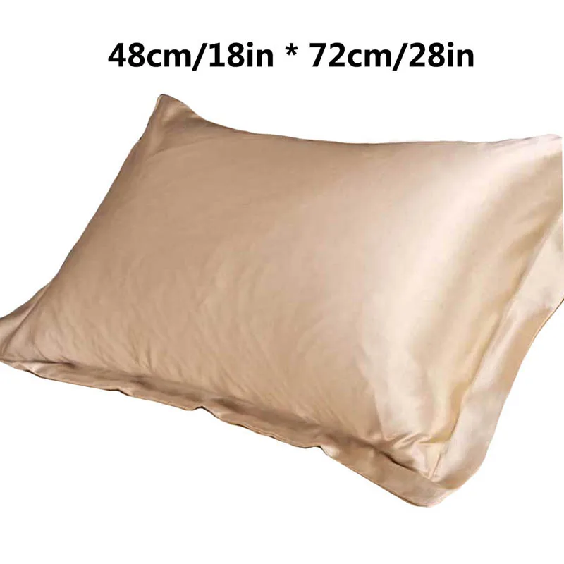 1 шт. одной чистого шелка цветная наволочка квадратной формы удобным для сна Спальня мягких подушек 48 см x 74 см - Цвет: F
