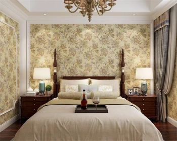 

Beibehang American country retro rural non-woven wallpaper bedroom living room sofa TV wall paper nostalgic style 3d wallpaper