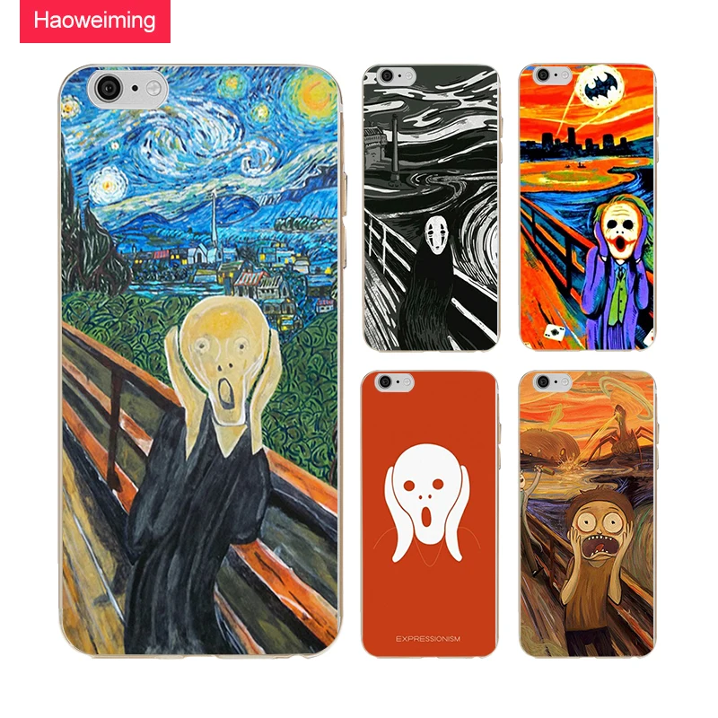 The Scream by Munch Silicone Soft TPU Case For Huawei P8 P9 P10 P20 Plus Y5 Y7 Y9 Honor 6A 9 10 Nova 2 Mate Lite H420 | Мобильные