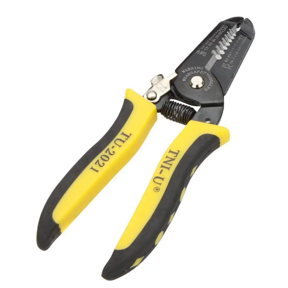 

TNI-U TU-2021 Precise Wire Stripper Cutter Tool Clamp & Steel Wire Cable Cutter Plier Tool Stripping 22-10AWG