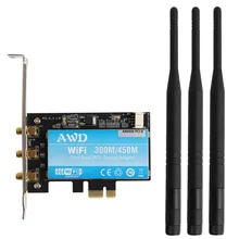 Высокое качество PCI-E X1 X16 300/450M ПК компьютер 2,4/5 ГГц Двухдиапазонная Беспроводная настольная wifi WLAN карта