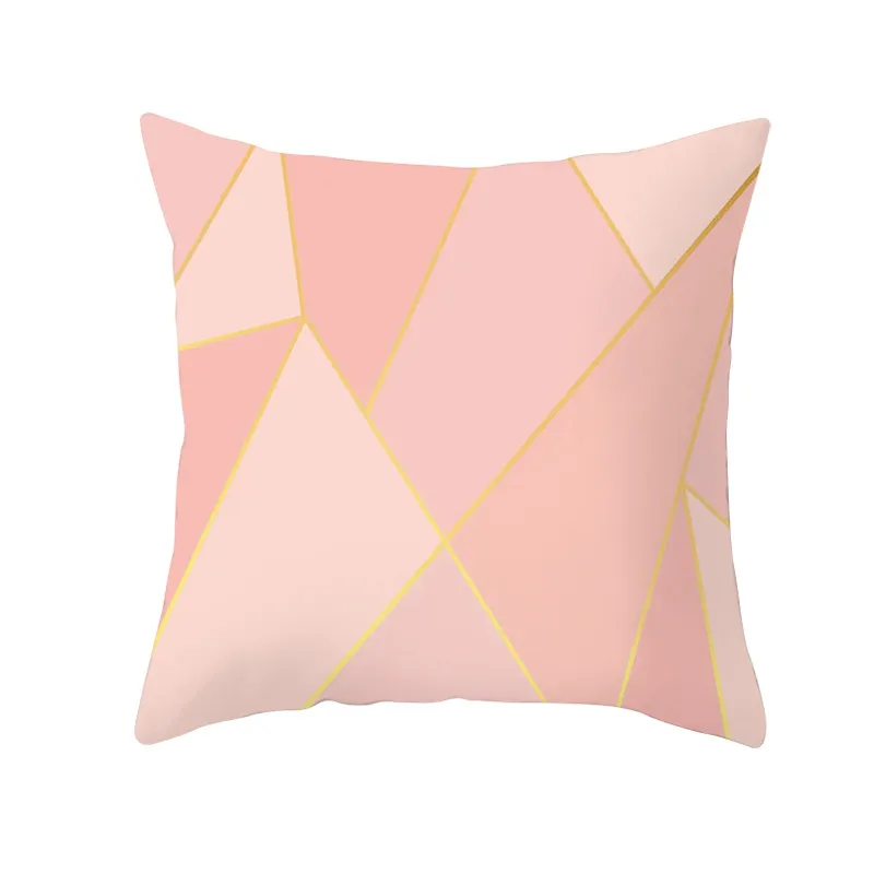Fuwatacchi розовое золото геометрический чехол для подушки сплайсинга декоративный чехол на подушки для кровати диван полиэстер пледы наволочки 45*45 - Цвет: PC09890