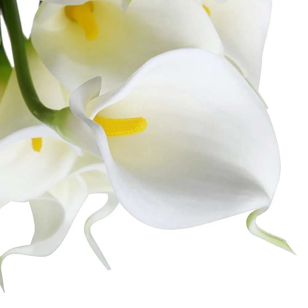 10 шт. искусственная Калла цветы лилии PU букет из искусственных цветов полиуретан с эффектом реального прикосновения свадебные искусственные цветы домашний декор