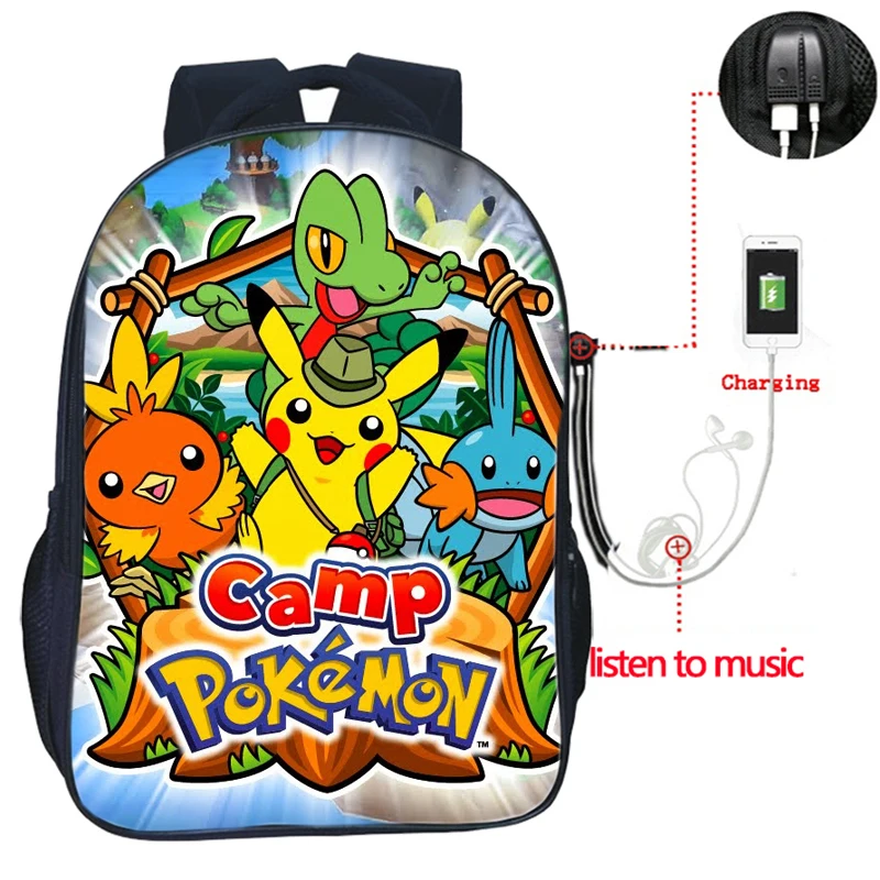 mochila escolar pokemon
