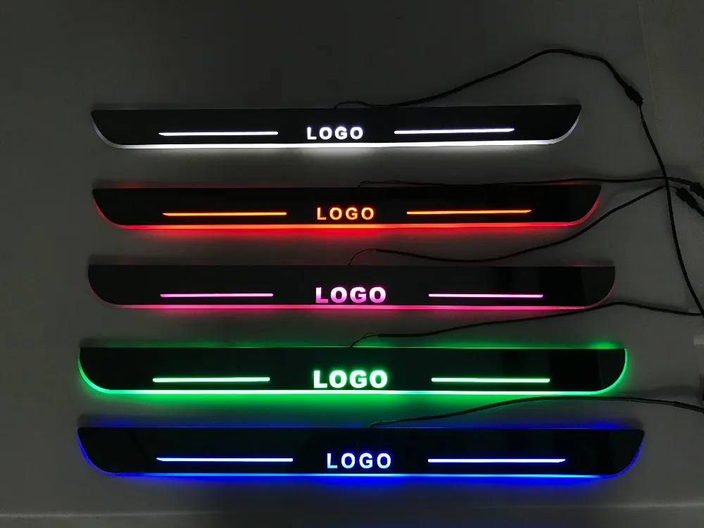EOsuns LED moving door scuff Nerf Bars &amp Running Boards подсветка порога двери накладки для Mercedes Benz GLA class
