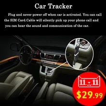 GPS трекер автомобиля локатор USB кабельной линии Зарядное устройство слушать звук gsm gprs отслеживания устройств сигнализации для Iphone, Android
