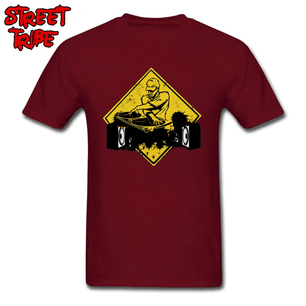 Mens Brand New Leisure T Shirt O Neck Labor Day 100% Cotton T-Shirt Unique Short Sleeve disc jockey music dj mix T Shirt disc jockey music dj mix maroon