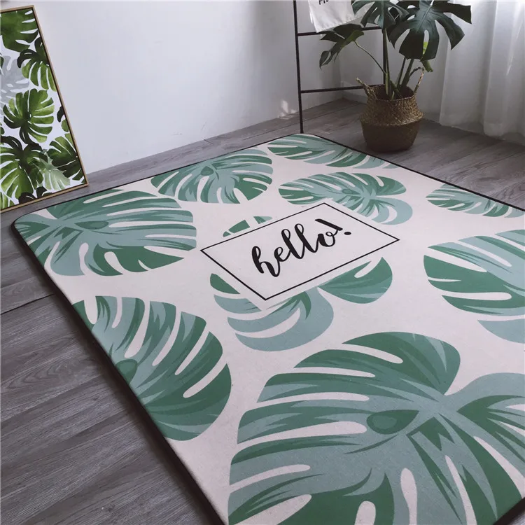 

145X195CM Tropical Plant Carpets For Living Room Pastoral Carpets And Rugs For Bedroom Coffee Table Floor Mat Kids Play Area Rug