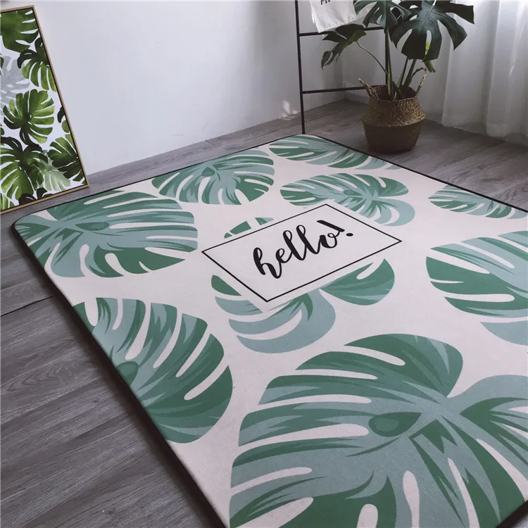 145X195CM Tropical Plant Carpets For Living Room Pastoral Carpets And Rugs For Bedroom Coffee Table Floor Mat Kids Play Area Rug