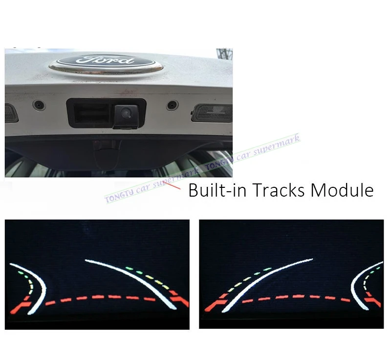 Автомобильный багажник ручка интеллектуальная траектория треков камера заднего вида для Ford focus Хэтчбек Mondeo и freelander 2 Range Rover