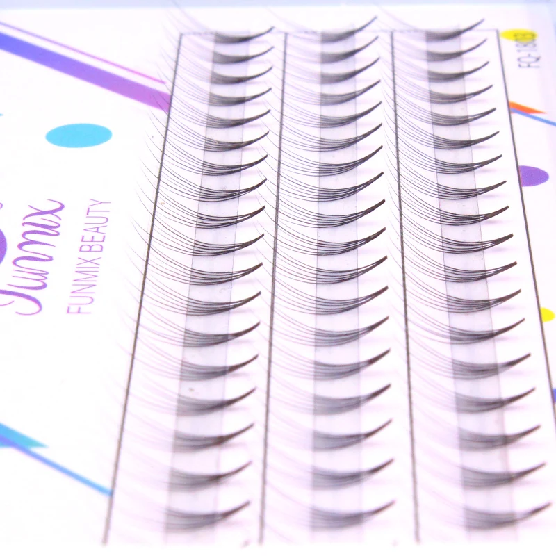

FUNMIX 2018 high quality series 6D eyelash Black natural Soft cluster false eyelash extension