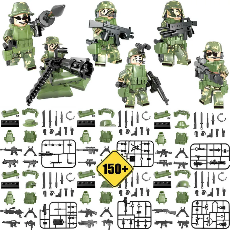 Kitoz военный CF джунгли коммандос камуфляжная армейская мини игрушка фигурка