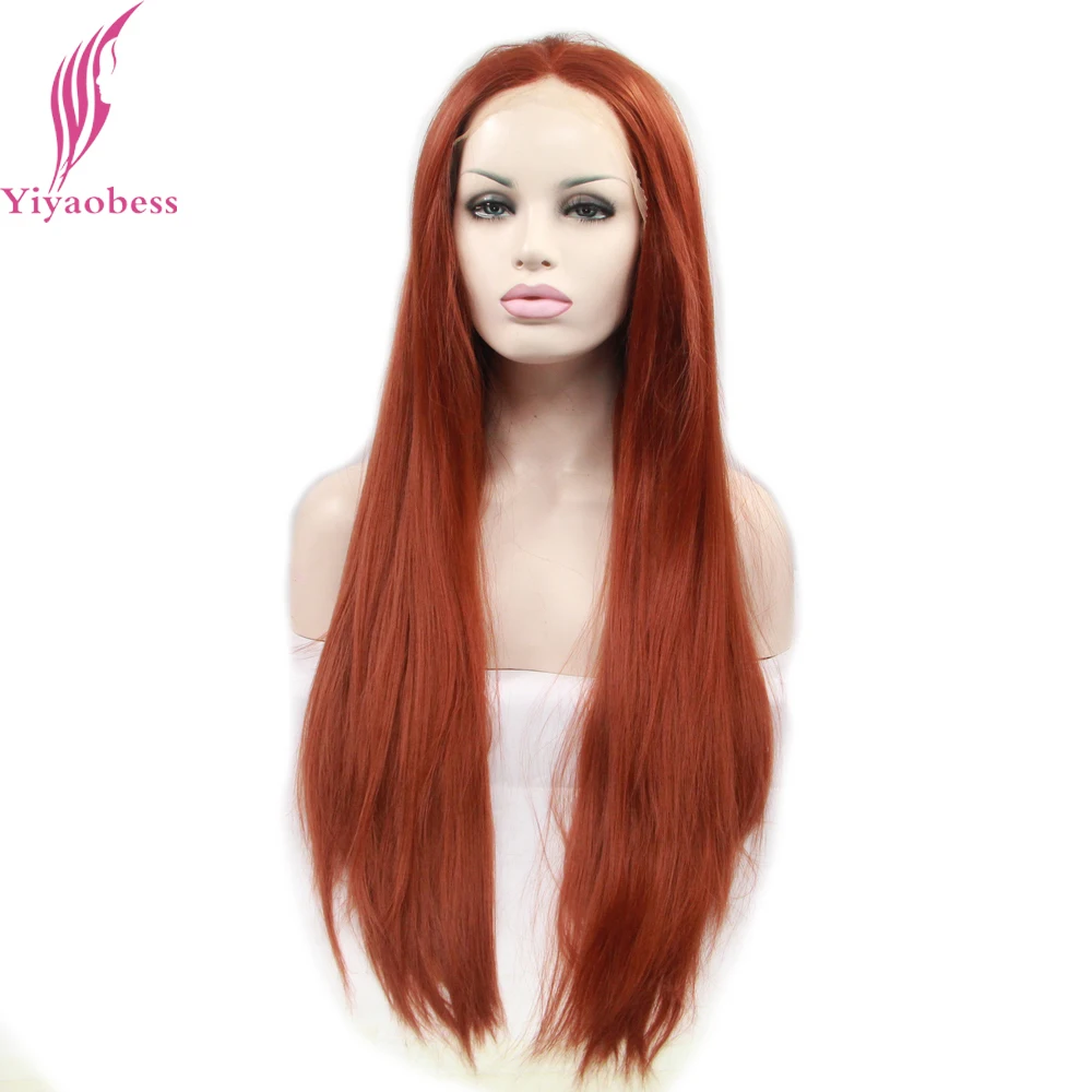 Yiyaobess Glueless Natural Straight Lace Front Wig 
