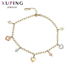 Xuping, модный ножной браслет, многоцветное покрытие, высокое качество, роскошная цепочка для ног, ювелирное изделие, специальный подарок для женщин S14.1/S34.3-73079 - изображение