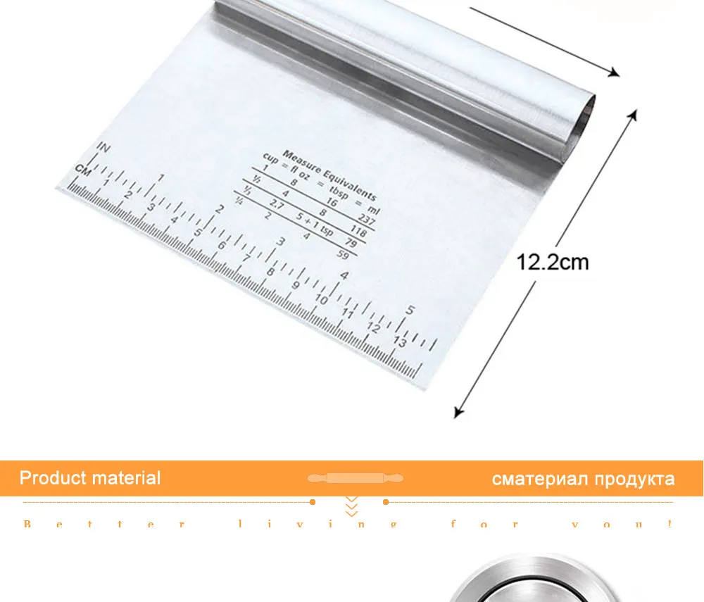 FEBWIND Кондитерские инструменты резак для теста и пиццы для выпечки из нержавеющей стали помадка мыло скребок торт нож Кусок печенья резак 023