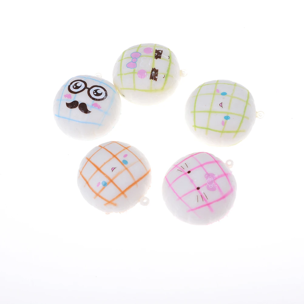 Bag Accessories Straps for Bag Decoration Bun Squishy Bread Phone Charm Squishy Expression Pendants Baby Toys