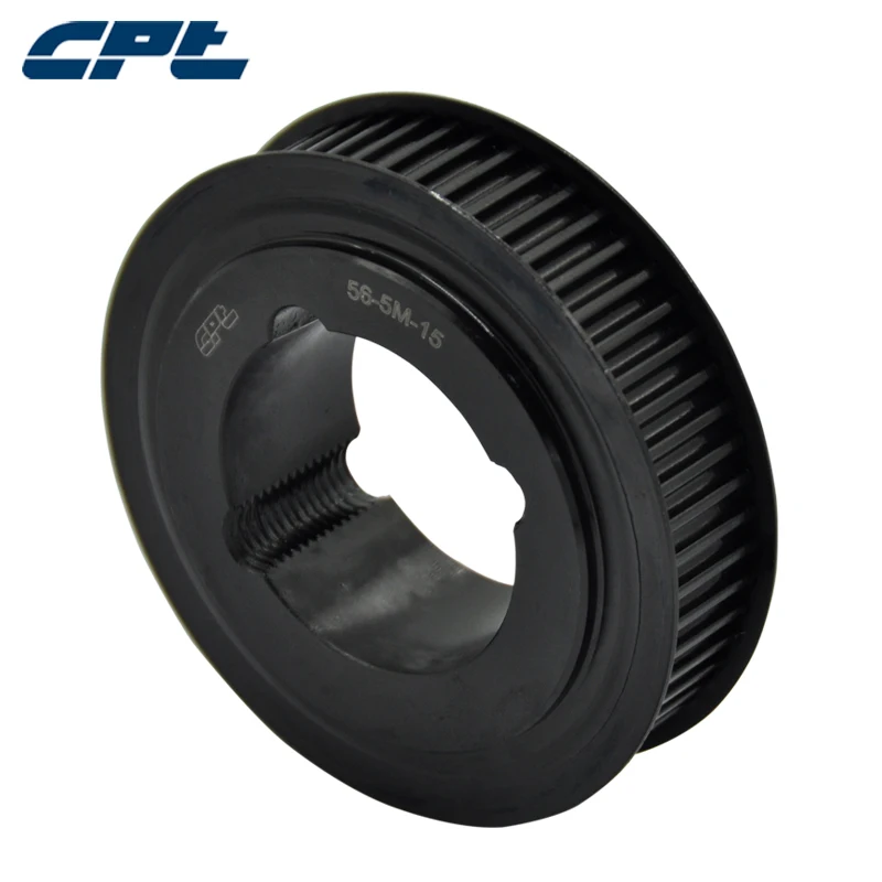 

CPT HTD 5M Timing Pulley, 5mm Pitch, 48 Teeth, 15 mm wide Belts, Black oxide, match 1210 taper bush,48-5M-15(T/L)
