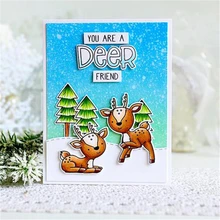 

DiyArts Delightful Deer Love Metal Cutting Dies for Scrapbooking Card Making Album Embossing Diecut Stencil Mat Christmas New