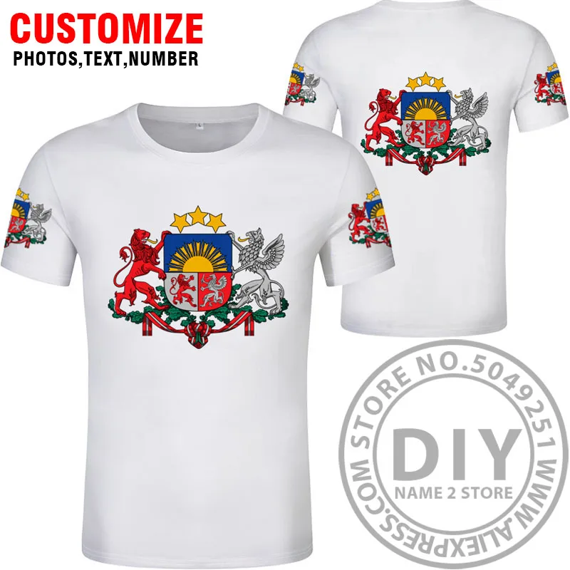 Латвийская футболка, сделай сам,, на заказ, с именем, номером lva, футболка, Национальный флаг, Республика, Латвия, страна, колледж, принт, фото, красная одежда