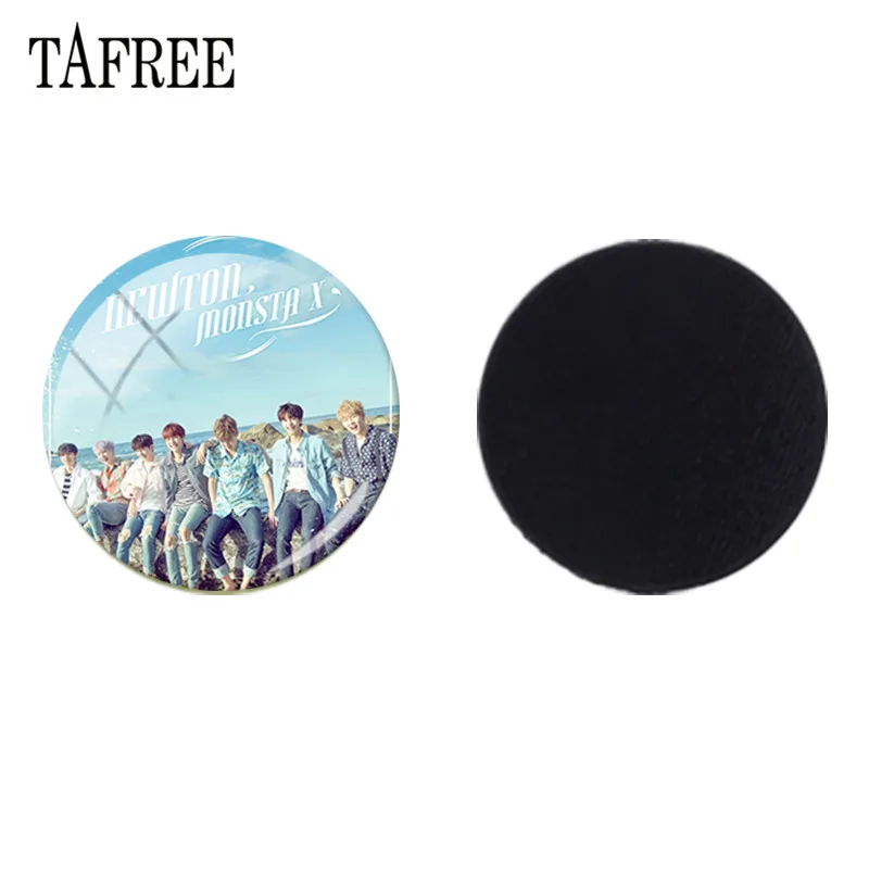 

TAFREE Kpop Monsta X MonstaX Members Photo Glass Dome Beads Magnetic Sticker Fridge Magnet Decorative Jewelry Findings MN31
