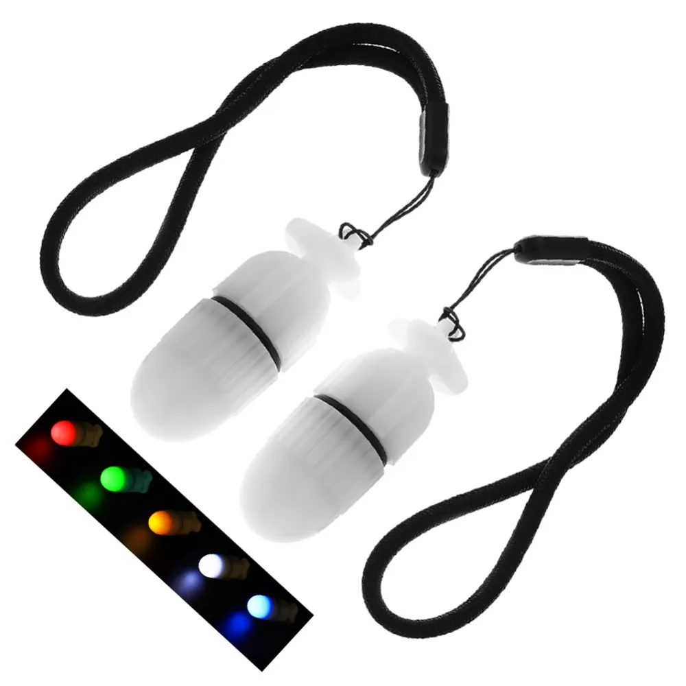 

2pcs/lot Night Dive Signal Light Outdoor Sports Warming Strobe Light 5 Color Underwater Emergency LED Safe Signal Light