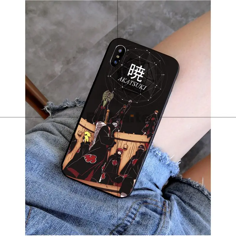 Babaite Naruto Akatsuki Uchiha DIY Окрашенные аксессуары для телефонов Чехол для Apple iPhone 8 7 6 6 S Plus X XS MAX 5 5S SE XR чехол