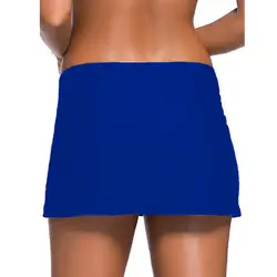 Приморский плавание Высокая талия эластичный праздник тонкие женские шорты Летняя одежда Повседневная модная юбка однотонная пляжная