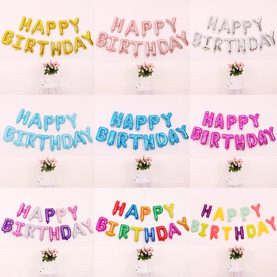 

Happy Birthday Letter Balloon Number Balloon For Children Birthday Party Decoration