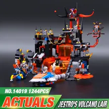 1244Pcs New LEPIN 14019 Nexoe Knights Jestros Vulkanfestung Model BuildingBlocks Bricks Minifigure Toy Compatible Legeo Kid Toy