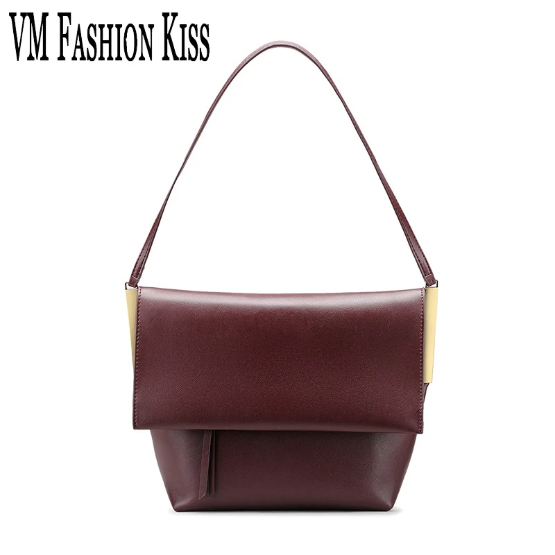 

VM FASHION KISS Messenger Single Shoulder Package Womens Crossbody Bags Handbags Women Famous Brands Simple Atmospheric Handbag
