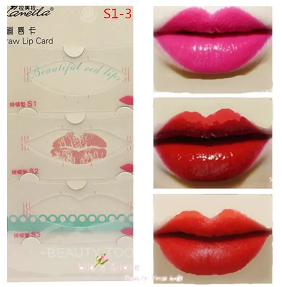 3pcs S1 3 Lip Line Template Stencil 3 Models Lip Liner Stencils