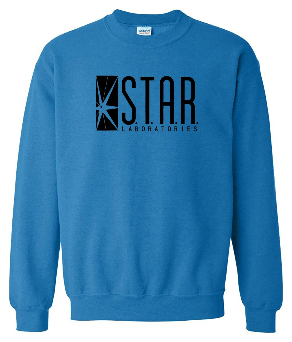 Толстовка STAR S. T. A. R. labs, мужская спортивная одежда, серия Супермена, весенне-Зимние флисовые толстовки с капюшоном, модные спортивные костюмы с круглым вырезом